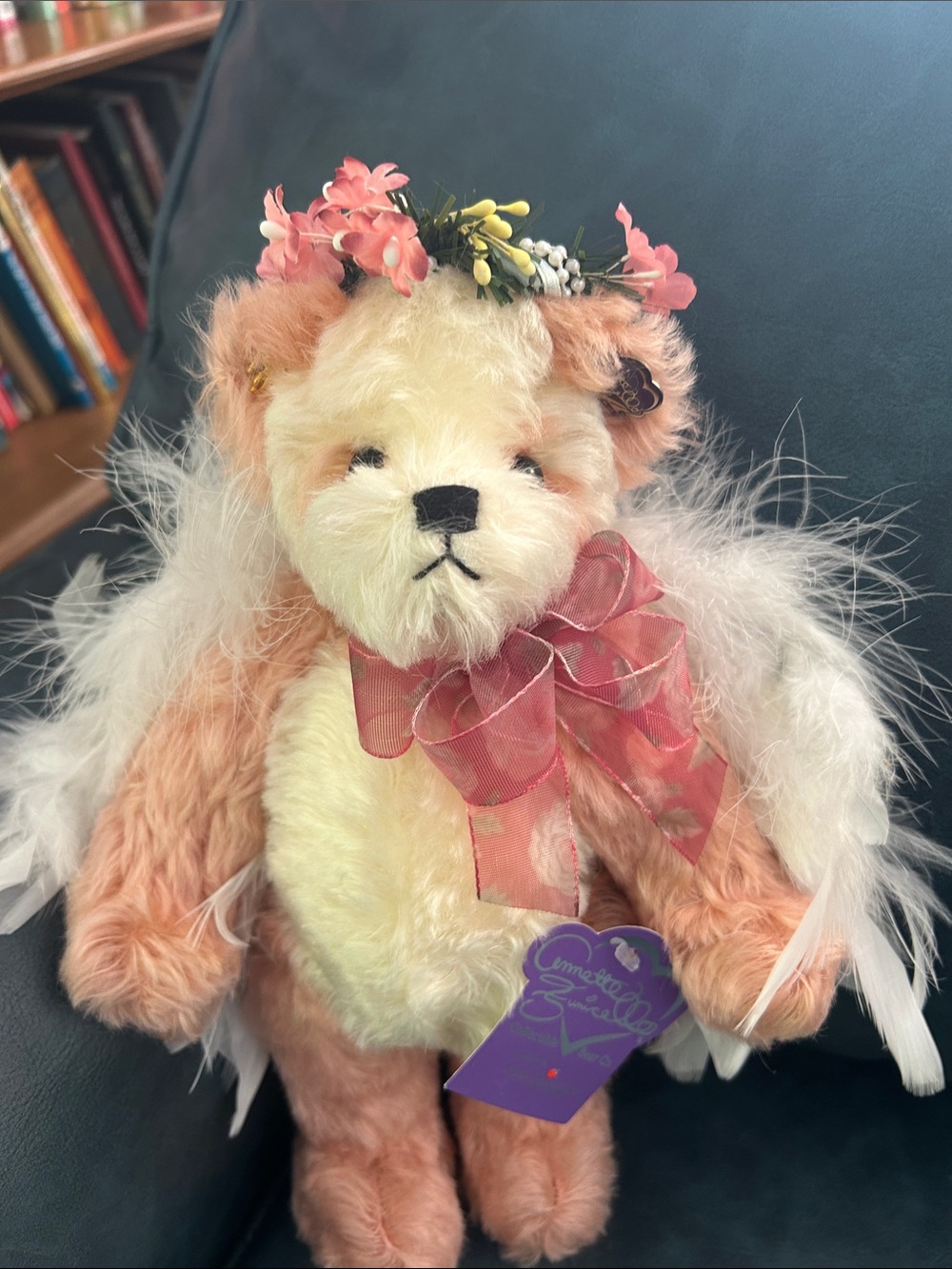 Annette Funicello Collectible Bear Co Petula Mohair Angel Bear Pink